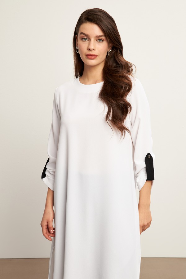 Afra Tunic Trouser Set - White