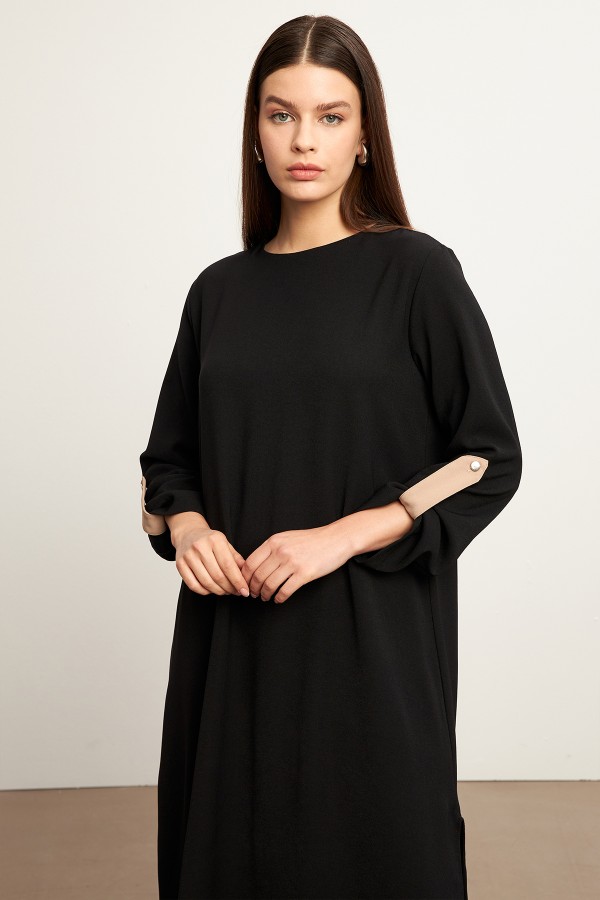 Afra Tunic Trousers Set - Black