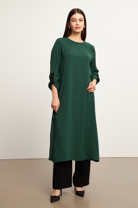 Afra Tunik Pantolon Takım - Zümrüt