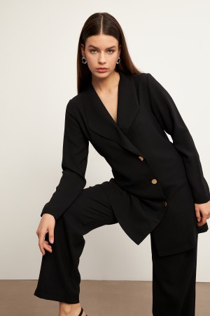 Liora Jacket Trousers Set - Black