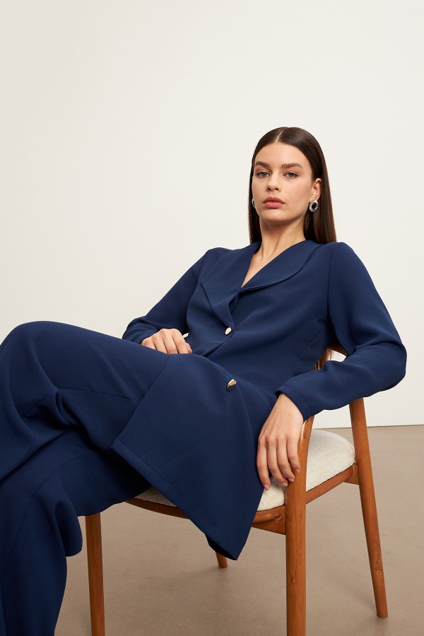 Liora Jacket Trousers Set - Indigo