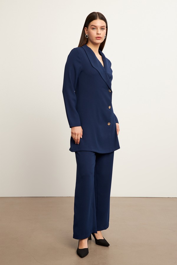 Liora Jacket Trousers Set - Indigo