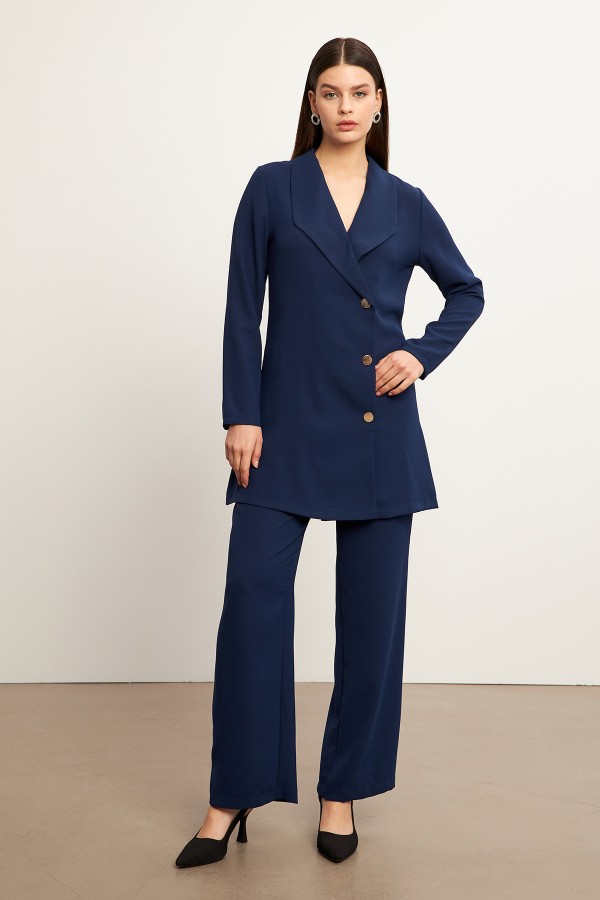 Liora Jacket Trousers Set - Indigo