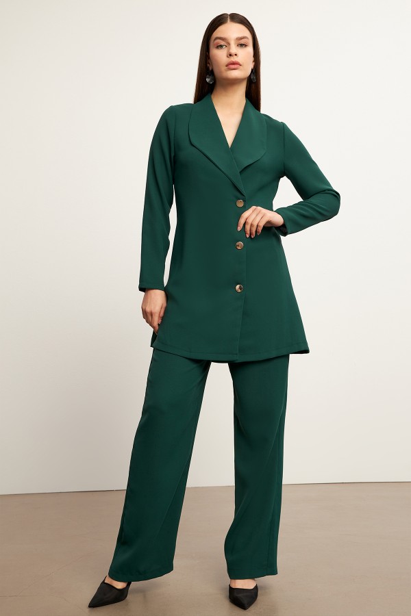 Liora Jacket Trousers Set - Emerald