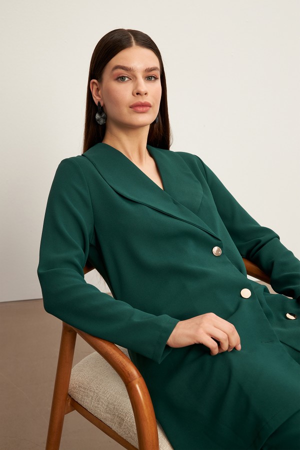Liora Jacket Trousers Set - Emerald