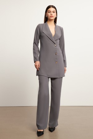 Liora Jacket Trousers Set - Gray