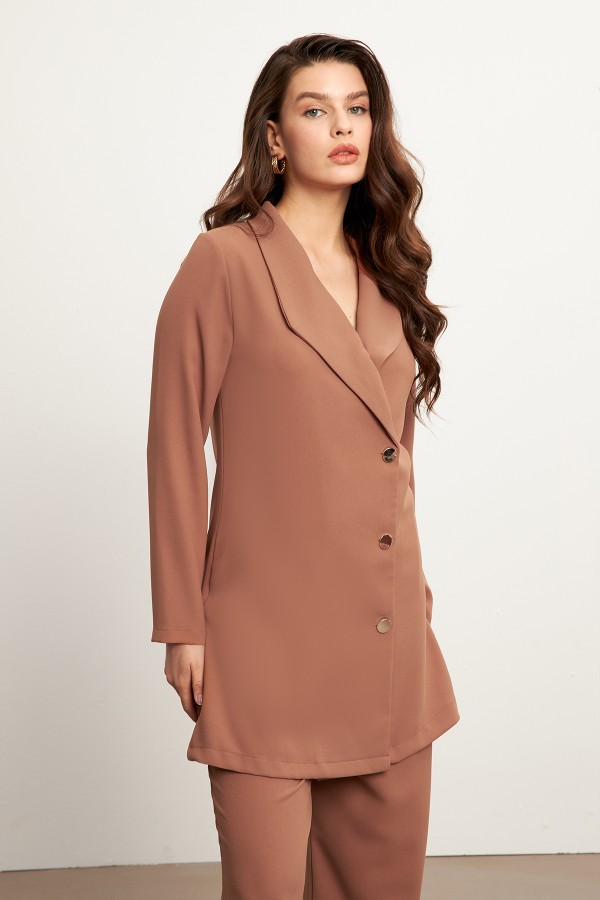 Liora Jacket Trousers Set - Camel
