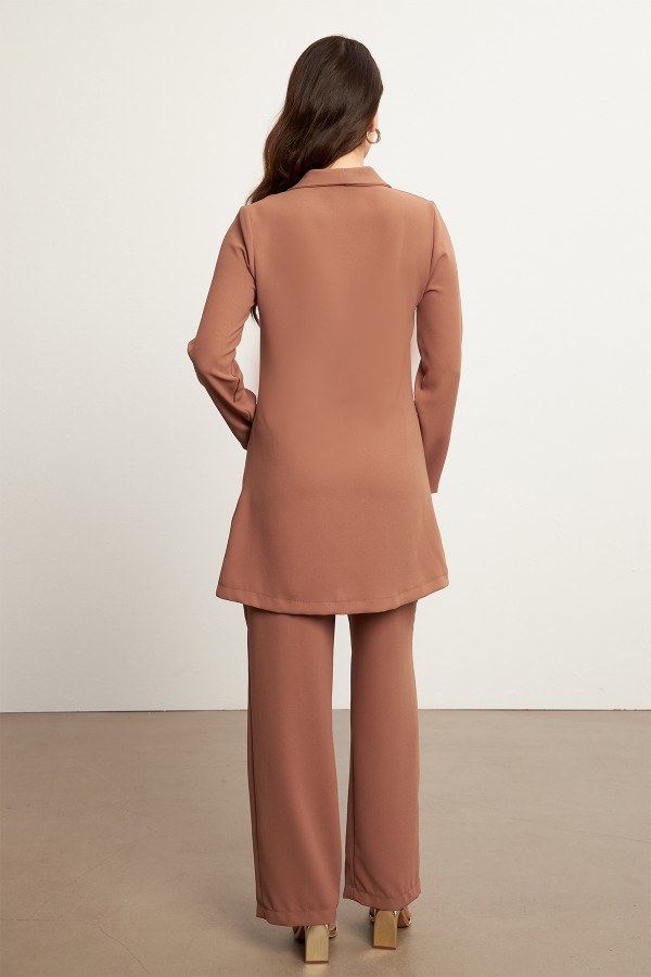 Liora Ceket Pantolon Takım - Camel
