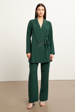 Chain Jacket Trousers Set - Emerald