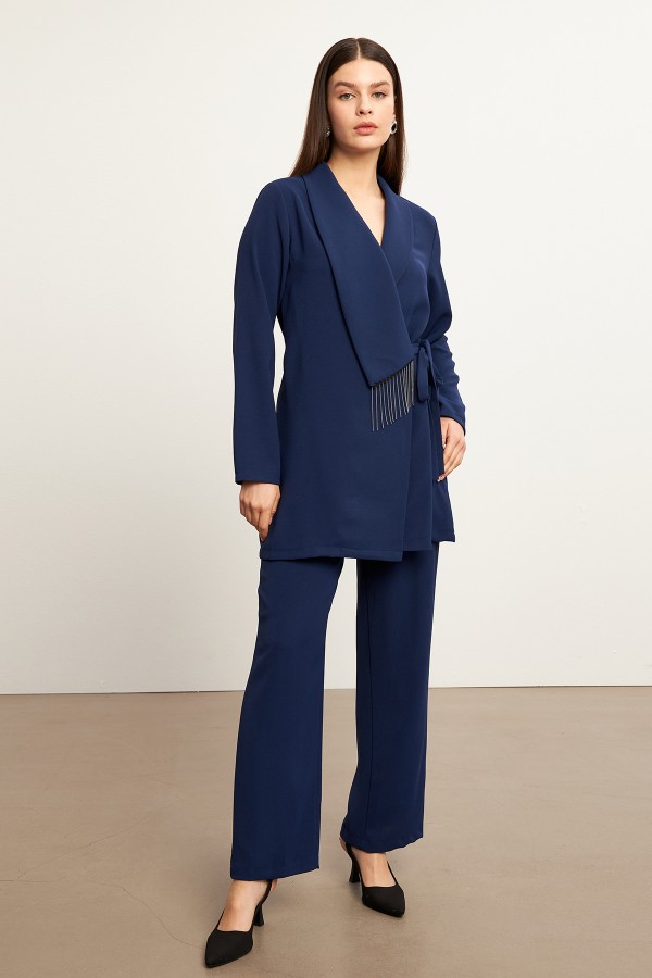 Chain Jacket Trousers Set - Indigo