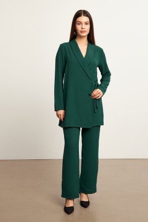 Piping Jacket and Trousers Set - Emerald