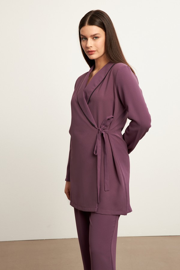 Pile Jacket Trousers Set - Lilac