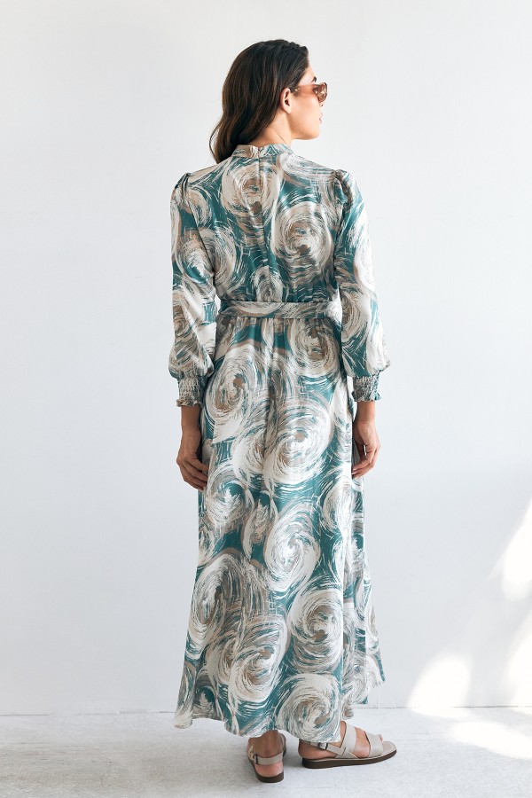 Rabella Desenli Elbise - Mint