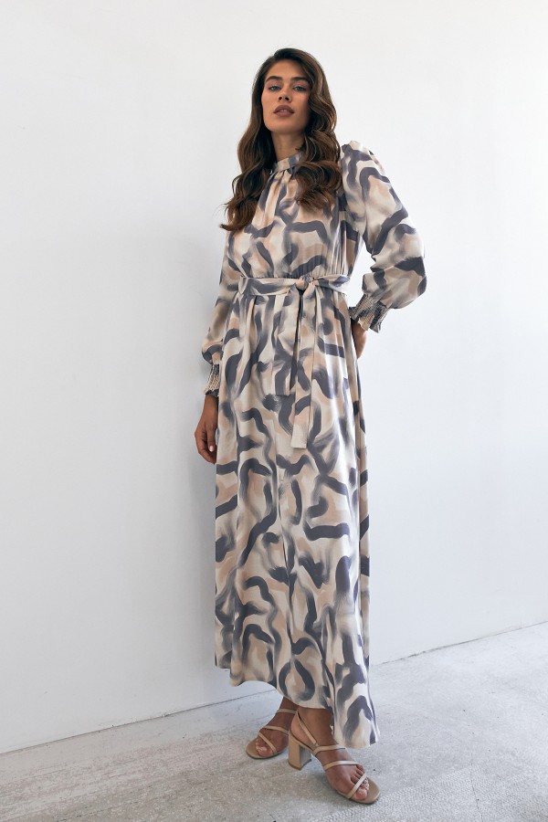 Soft Patterned Dress - Lilac