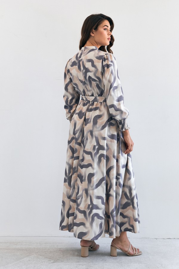 Soft Patterned Dress - Lilac