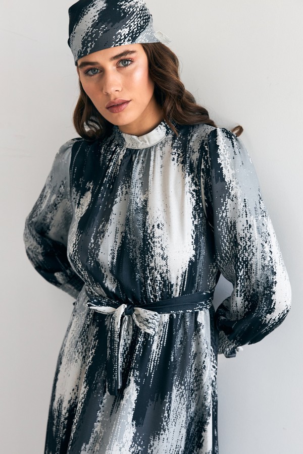 Olivia Patterned Dress - Black Olivia Patterned Dress - Black