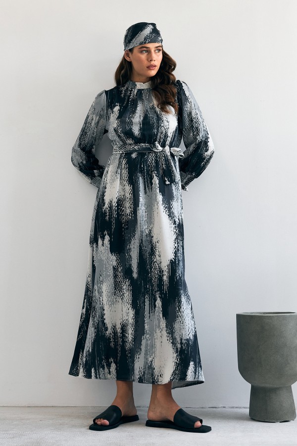 Olivia Patterned Dress - Black Olivia Patterned Dress - Black