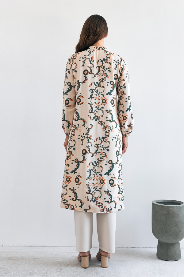 Noble Uzun Tunik Pantolon Takım - Zümrüt Noble Uzun Tunik Pantolon Takım - Zümrüt