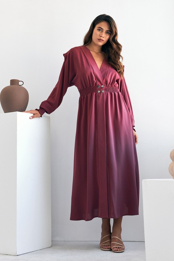 Laura Beli Büzgülü Kap - Gül Kurusu