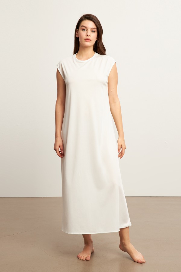 Kolsuz Elbise Astarı İçlik - Ekru