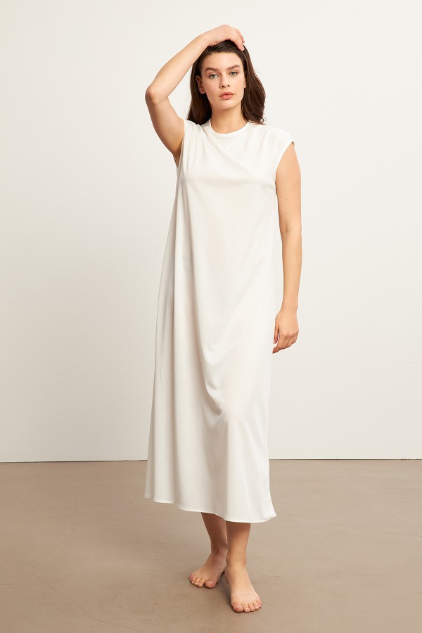 Kolsuz Elbise Astarı İçlik - Ekru