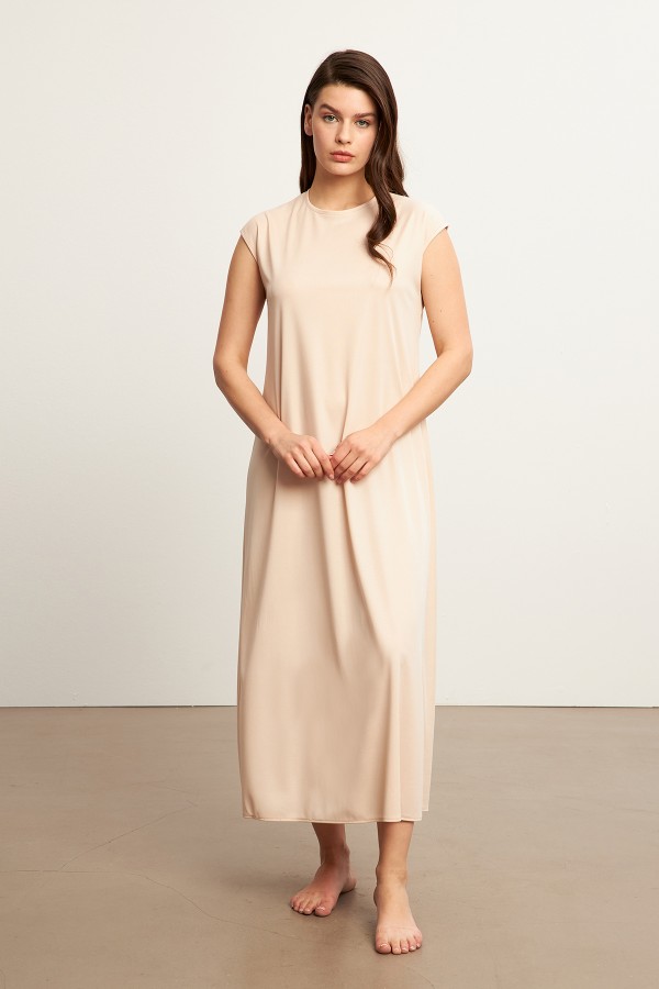 Kolsuz Elbise Astarı İçlik - Bej