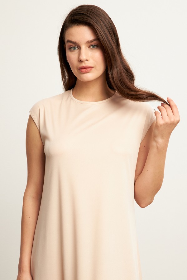 Kolsuz Elbise Astarı İçlik - Bej