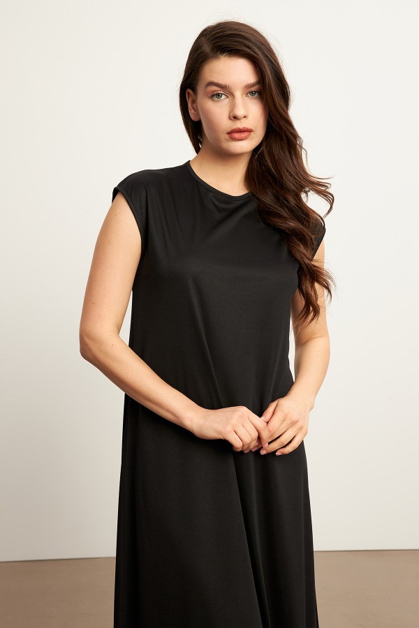 Kolsuz Elbise Astarı İçlik - Siyah