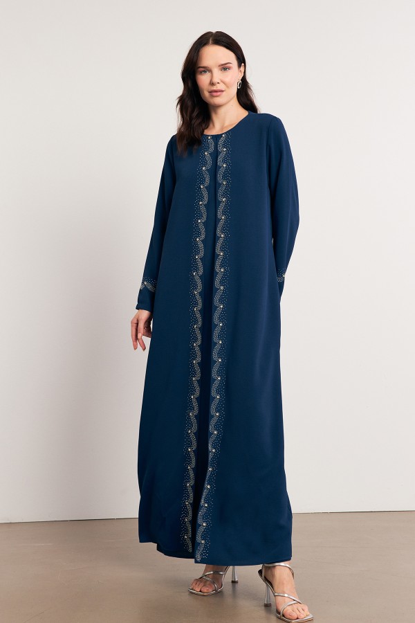 Lavin Büyük Beden Abiye - İndigo