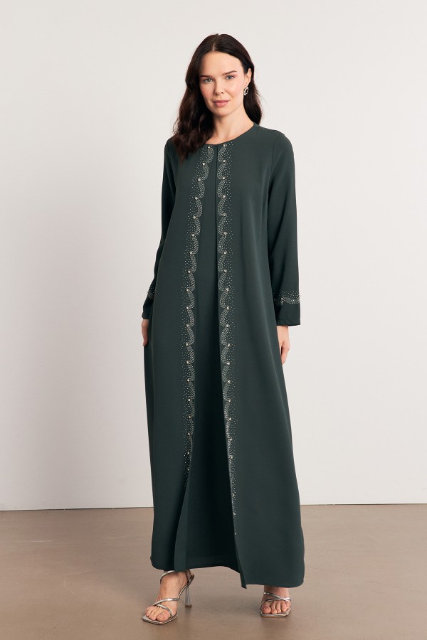 Lavin Büyük Beden Abiye - Haki