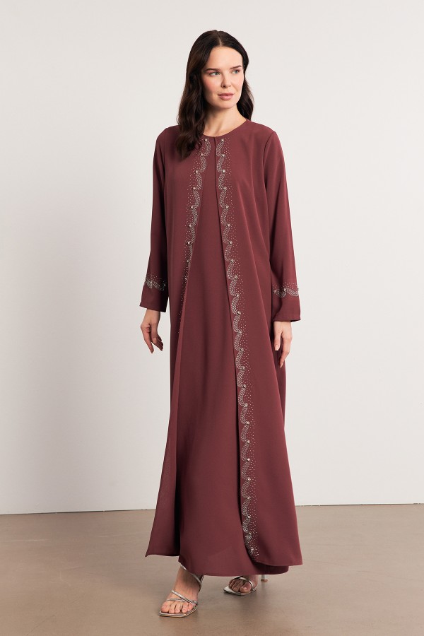 Lavin Büyük Beden Abiye - Gül Kurusu