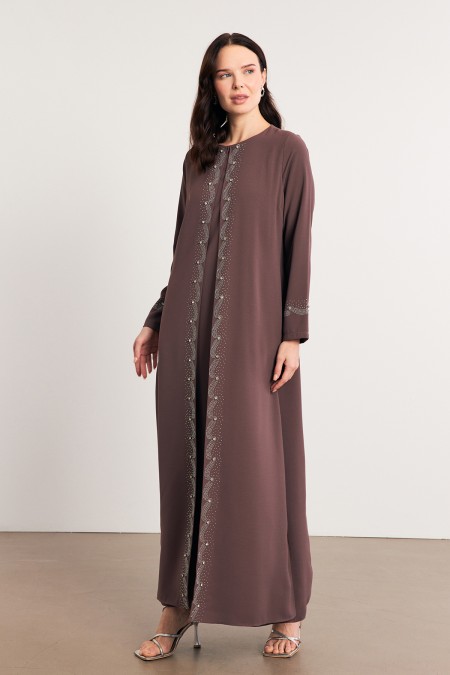 Lavin Büyük Beden Abiye - Vizon