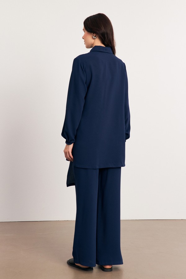 Perla Tunic Trouser Set - Indigo