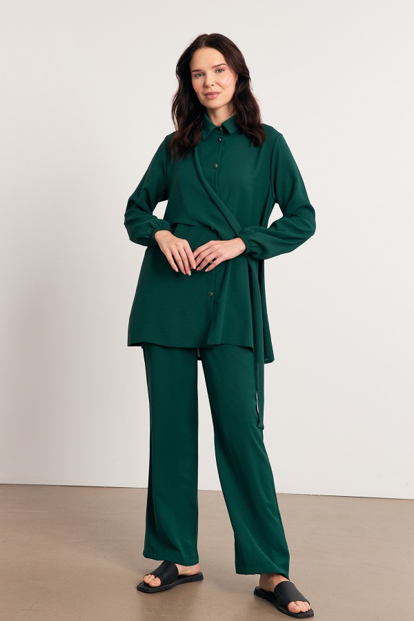 Perla Tunic Trouser Set - Emerald
