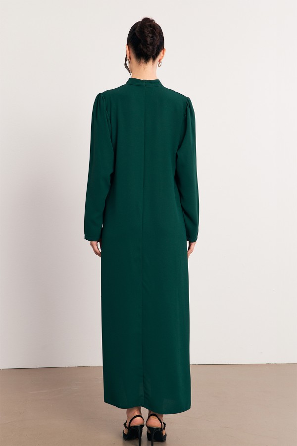 Taş İşleme Detaylı Abiye - Zümrüt