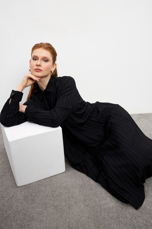 Elina Tunik Pantolon Takım - Siyah