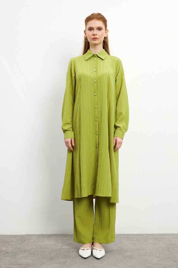Elina Tunic Trouser Set - Oil Green