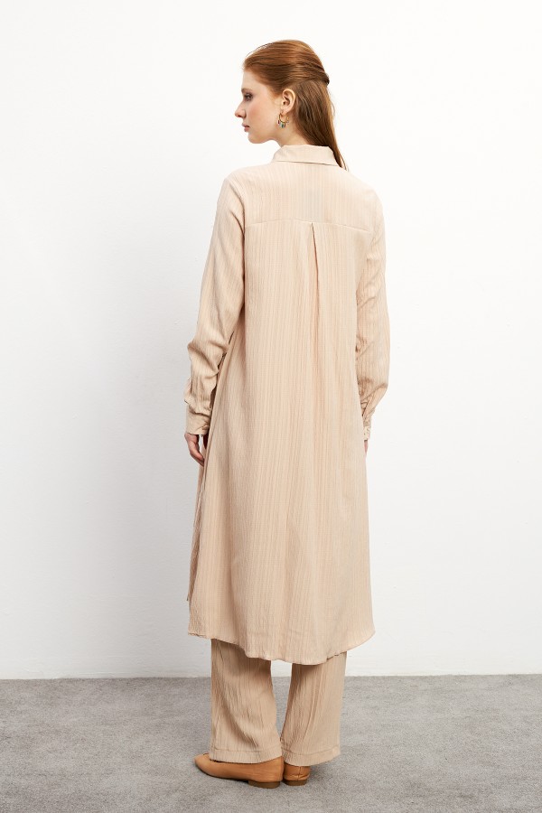 Elina Tunik Pantolon Takım - Bej