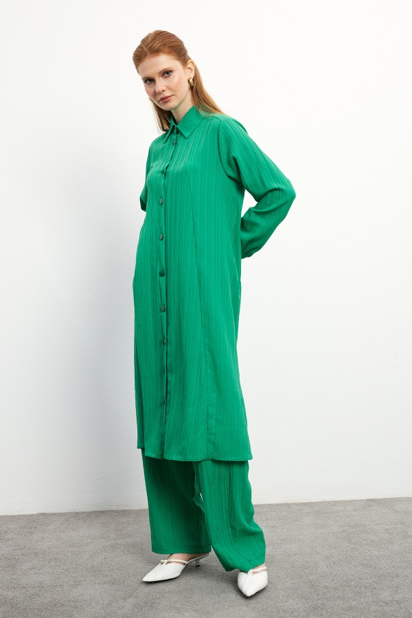 Elina Tunic Trouser Set - Green