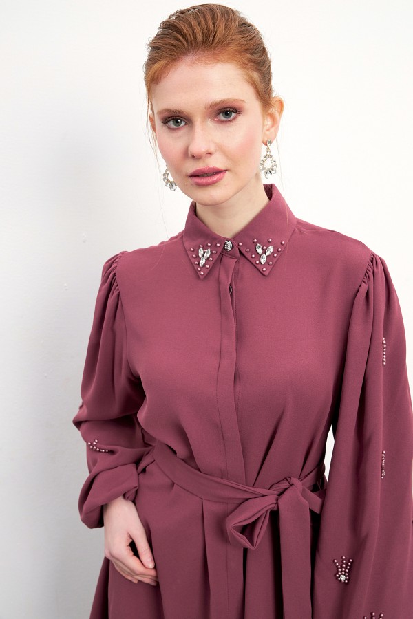 Leora Tunic Trouser Set - Dusty Rose