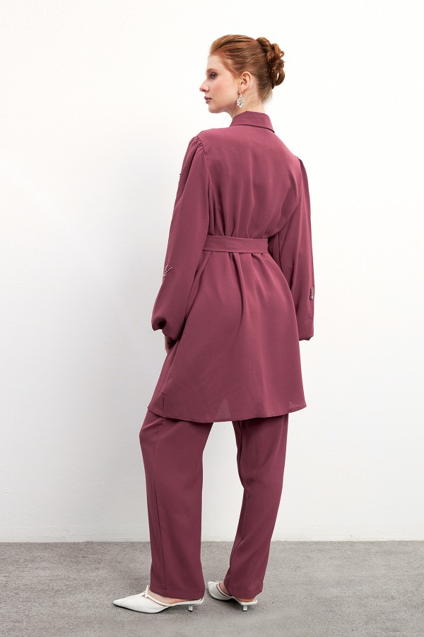 Leora Tunic Trouser Set - Dusty Rose