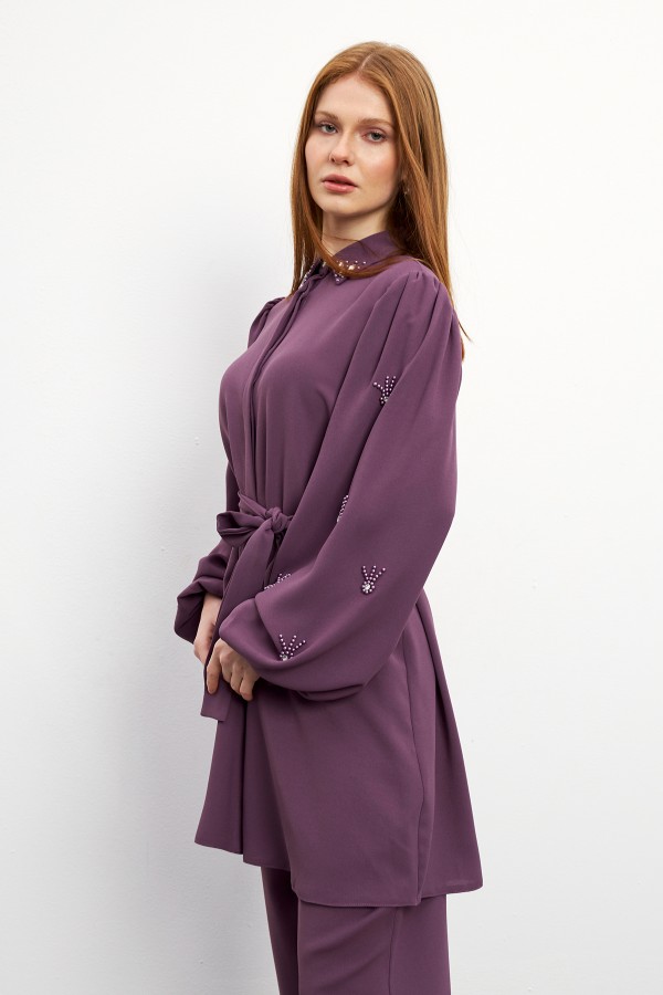 Leora Tunik Pantolon Takım - Leylak