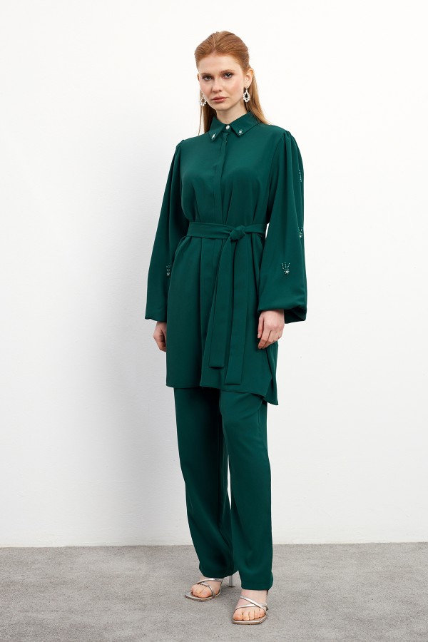 Leora Tunic Trouser Set - Emerald