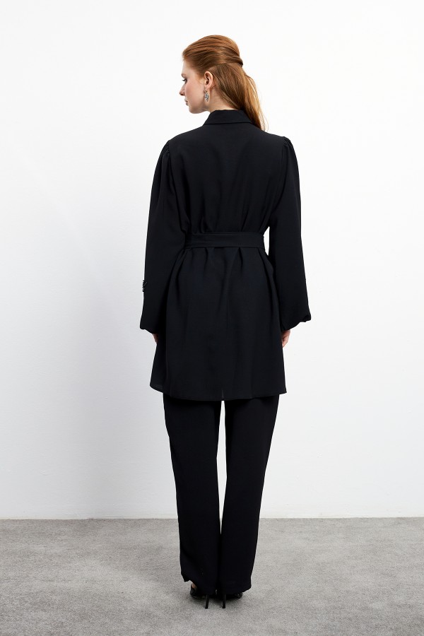 Leora Tunic Trouser Set - Black