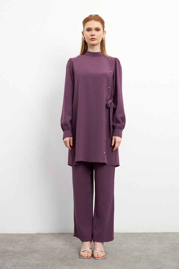 Eliza Tunik Pantolon Takım - Leylak