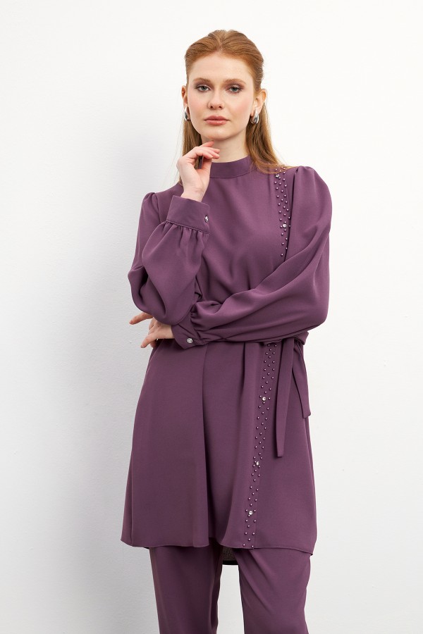 Eliza Tunik Pantolon Takım - Leylak