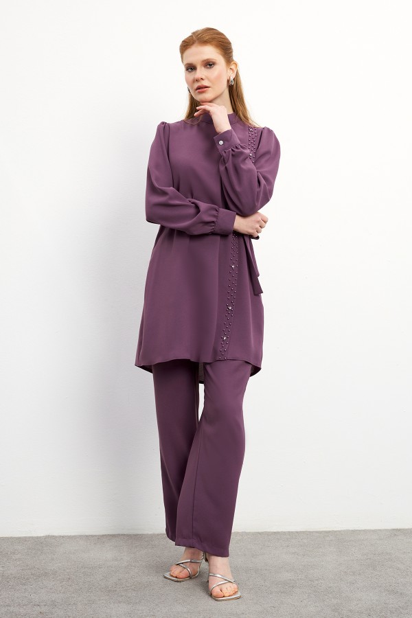 Eliza Tunik Pantolon Takım - Leylak