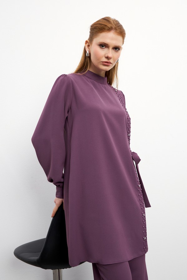 Eliza Tunik Pantolon Takım - Leylak