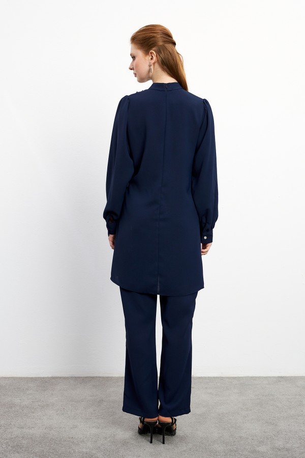 Eliza Tunik Pantolon Takım - Lacivert
