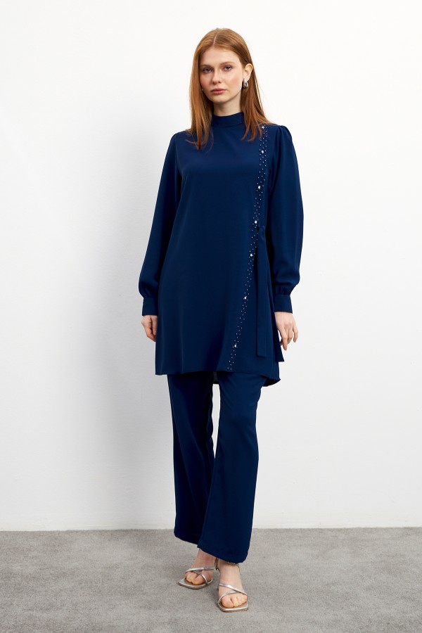Eliza Tunik Pantolon Takım - İndigo